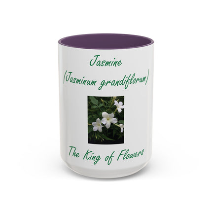 15oz Accent Mug – Jasmine Flower, King of Flowers