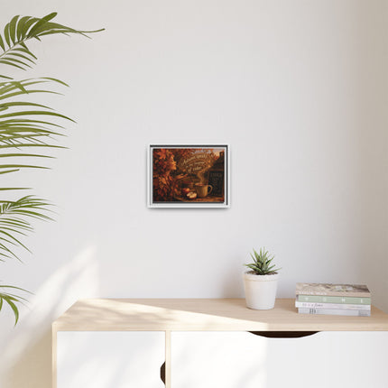 Framed Canvas Wall Art - “Autumn speaks in the language of cider.”