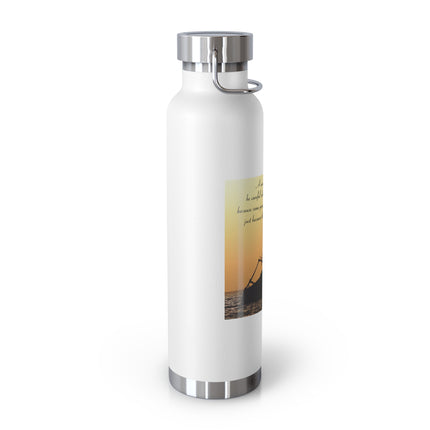 Inspirational Copper Vacuum Insulated Bottle | 22oz Travel Mug for Adventure Lovers