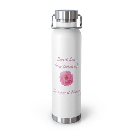 Damask Rose Insulated Bottle - 22oz - Floral Design - Perfect for Nature Lovers