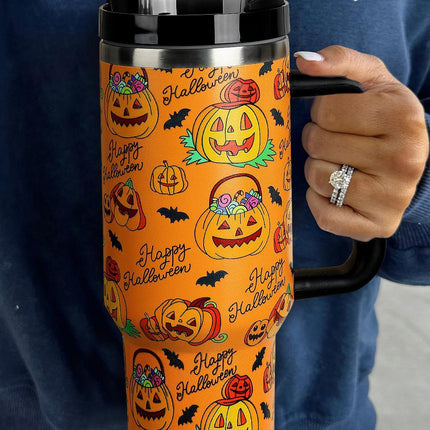 Large Thermal Insulated Water Cup (1200ml) with Straw – Stylish Patterns-0