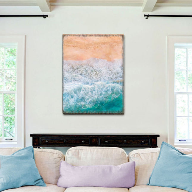 Ocean Shore Art Wooden Wall Art by Nature Wonders - Nature Wildlife Decor  - 95397B-0