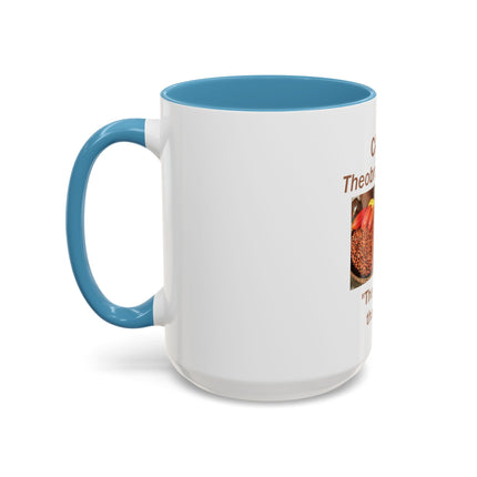 Cacao Coffee Mug – "The Food of the Gods" Botanical Cocoa Illustration (11/15 oz)