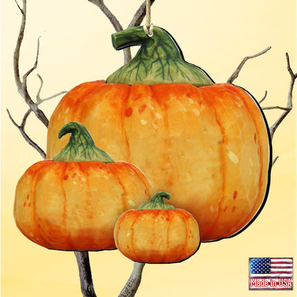 Stacking Pumpkins Wooden Ornaments Halloween by G. DeBrekht - Thanksgiving Halloween Decor - 8158414-2-2