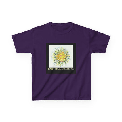 Kids Summer Solstice Tee - Happy Sun Design for Celebrations
