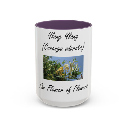 Ylang Ylang Floral Mug – 15oz Ceramic Cup with Aromatic Nickname
