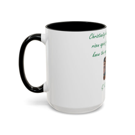 Chesterton Quote Mug – Resurrection Design – Accent Ceramic – 15oz