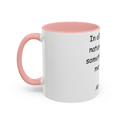 Aristotle Quote Accent Mug – 11oz Ceramic Cup for Nature Lovers