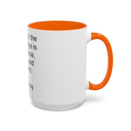 Tea Quote Accent Coffee Mug – "The spirit of the tea beverage is one of peace, comfort, and refinement." (Arthur Gray)