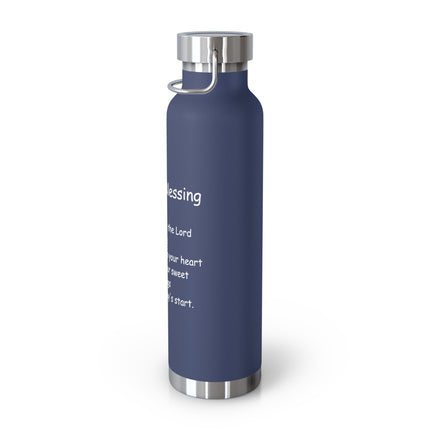 Irish Blessing Insulated Water Bottle - 22oz Copper Travel Flask