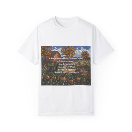 Samhain Tee – Unisex Garment-Dyed Shirt with Pumpkin Spice Wit