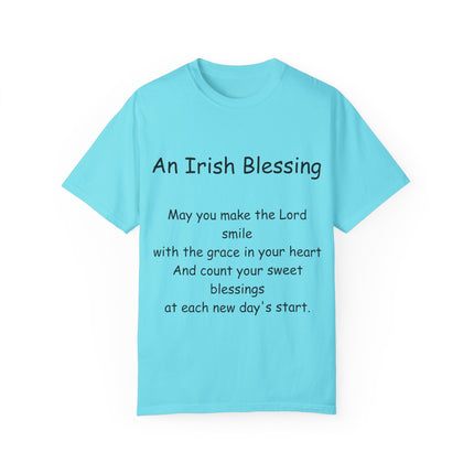 Irish Blessing Tee | Graceful Quote on Soft Garment-Dyed Cotton