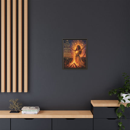 Beltane Fire Framed Canvas Print — Inspirational Pagan Wall Art