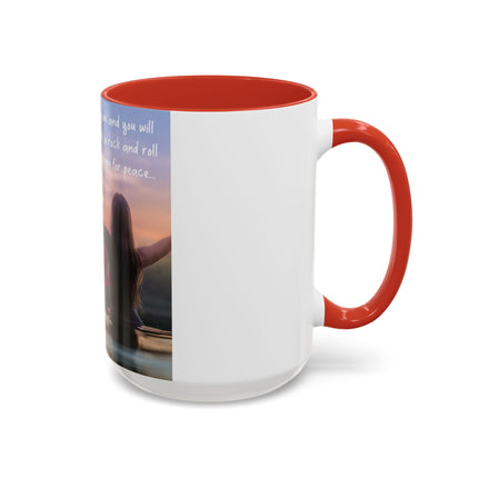 Ageless Hippie Soul Mug | 15oz Accent Cup with Peaceful Watercolor