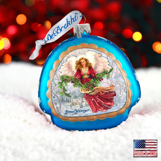 Snowfall Angel Glass Ornament by D. Gelsinger - Nativity Holiday Decor - 756-102-DG-0