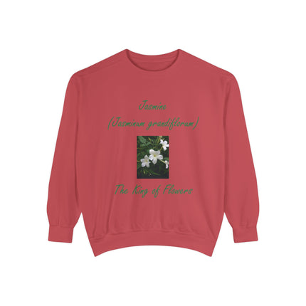 Jasmine Flower Sweatshirt - Unisex Garment-Dyed