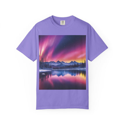 Aurora Lake T-Shirt — Northern Lights Landscape Tee