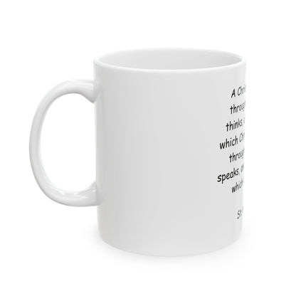 Inspirational Christian Quote Mug – St. Augustine Faith Coffee Cup (11oz/15oz)