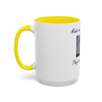 Parachute Minds Coffee Mug — "Minds are like parachutes. They only function when open."