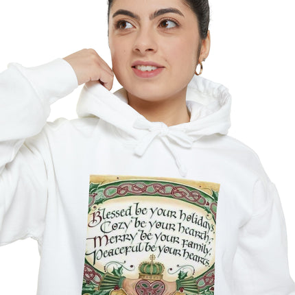 Celtic Holiday Hoodie — "Blessed be your holidays" Cozy Family Christmas Sweatshirt