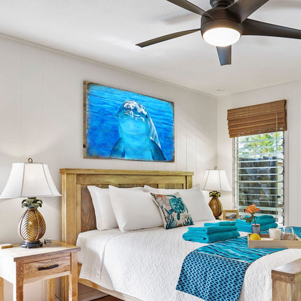 Speers Dolphin Wood Wooden Coastal Wall Art by Nature Wonders - Coastal Sea-Life Decor - 95261B-4