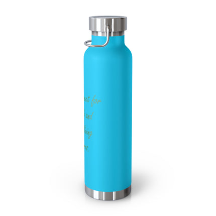Insulated Copper Water Bottle – 'Teach Respect for the Earth' 22oz