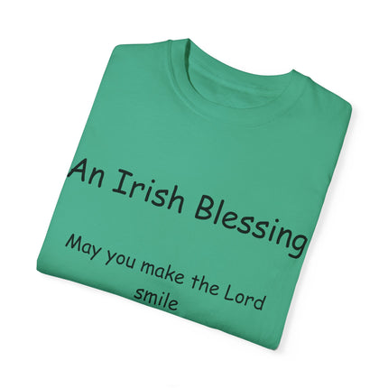 Irish Blessing Tee | Graceful Quote on Soft Garment-Dyed Cotton