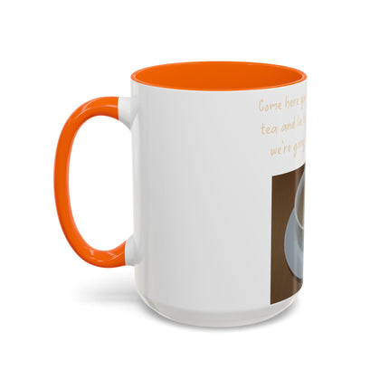Funny Tea Mug – “Lie to Me” Motivational Accent Ceramic – 15oz