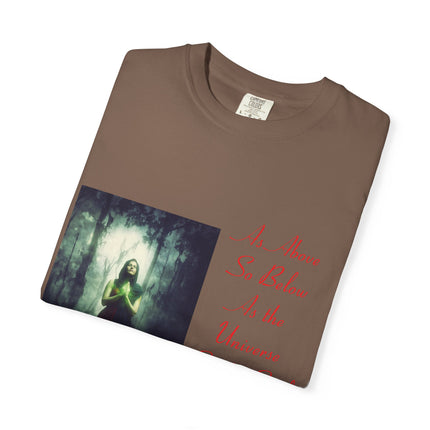 Unisex Garment-Dyed T-Shirt | As Above So Below Graphic Tee