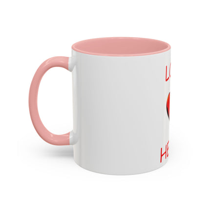 Love Heals Accent Mug – 11oz Ceramic Cup for Coffee & Kindness