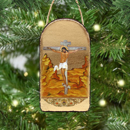 Crucifixion Religious Christian Sacred Icon Ornament - Inspirational Icon Decor - 87058-2