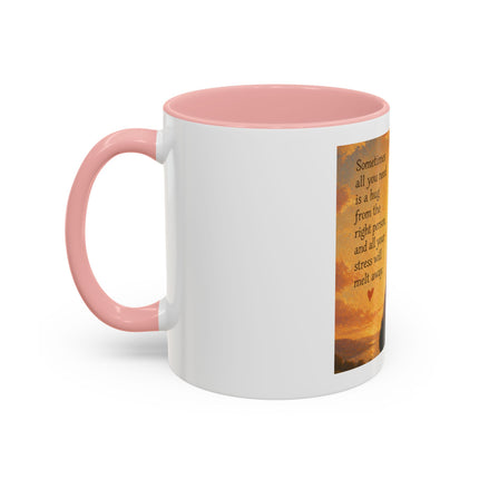 Sunshine Hug Coffee Mug — "Sometimes all you need is a hug..." Inspirational Ceramic Mug (11/15oz)