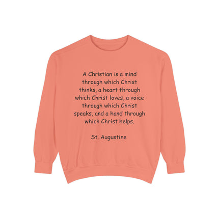 Inspirational Christian Quote Sweatshirt - Unisex Garment-Dyed