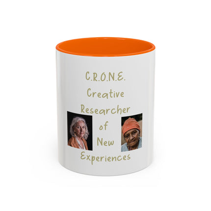 CRONE Coffee Mug – "Creative Researcher of New Experiences" Accent Ceramic Mug (11/15 oz)