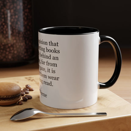 Jules Verne Quote Coffee Mug — Literary Quote Accent Mug (11/15oz)