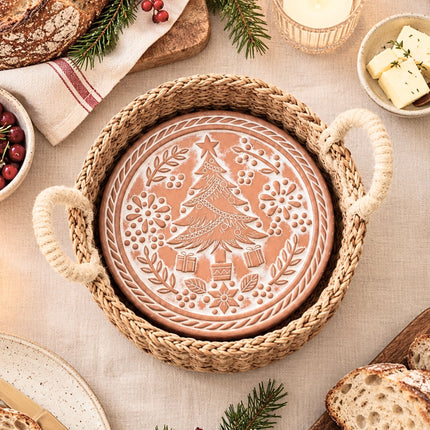 Bread Warmer & Basket - Christmas Round-3