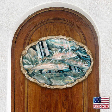 Catch the Rainbow Trout Wildlife Wall Art - J. Bergsma - Wildlife Holiday Decor - 8591674W-JB-0