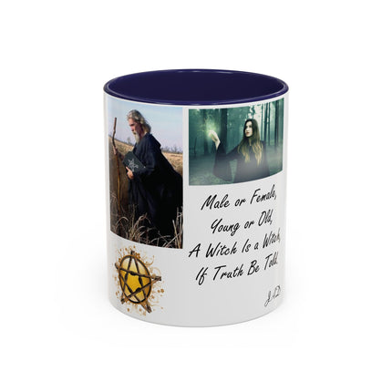 “A Witch Is a Witch” Accent Mug – 11oz Ceramic | Magical & Inclusive