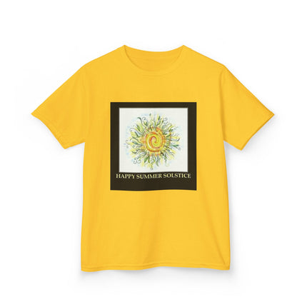 Kids Summer Solstice Tee - Happy Sun Design for Celebrations