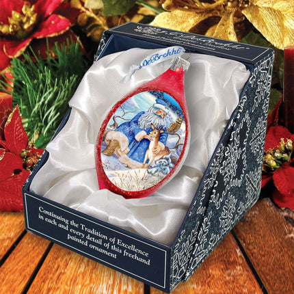 Merry Christmas Drop Glass Ornament by G. DeBrekht - Christmas Decor - 757-034-3