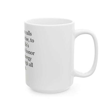Beltane Celebration Ceramic Mug — Pagan Blessing Coffee Cup (11oz/15oz)