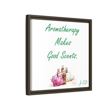 Aromatherapy Wall Art — "Aromatherapy Makes Good Scents" Framed Canvas