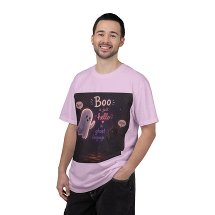 Halloween Ghost T-Shirt — “Boo is just hello in ghost language” Cute Spooky Tee