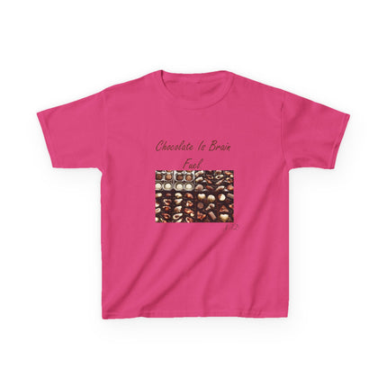 Chocolate Is Brain Fuel Kids Tee – Heavy Cotton – XS–XL