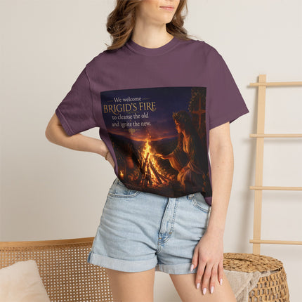 Brigid's Fire Festival T-Shirt — Celtic Imbolc Bonfire Design