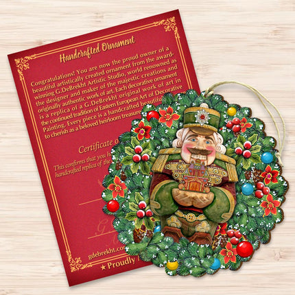 Nutcracker's Wreath Gift Wooden Ornaments by G. DeBrekht - Christmas Decor - 8185321-1