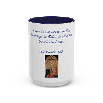 Religious Coffee Mug — Saint Maximilian Kolbe Quote & Sacred Image (11/15oz)