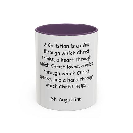 St. Augustine Quote Christian Coffee Mug — Inspirational Faith Message 11/15oz