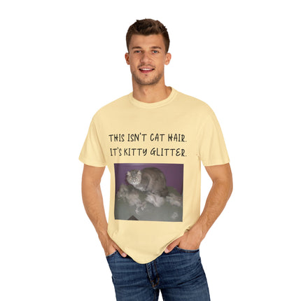 Kitty Glitter T-Shirt – Unisex Cat Lover Tee with Playful Quote
