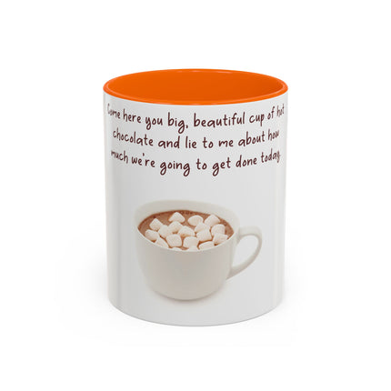 Funny Hot Chocolate Mug – “Lie to Me” Accent Ceramic – 11oz